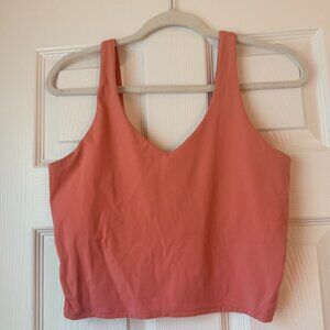 Colorfulkoala Women's Dreamlux V-Neck Workout Tank Top with Built-in Shelf Bra